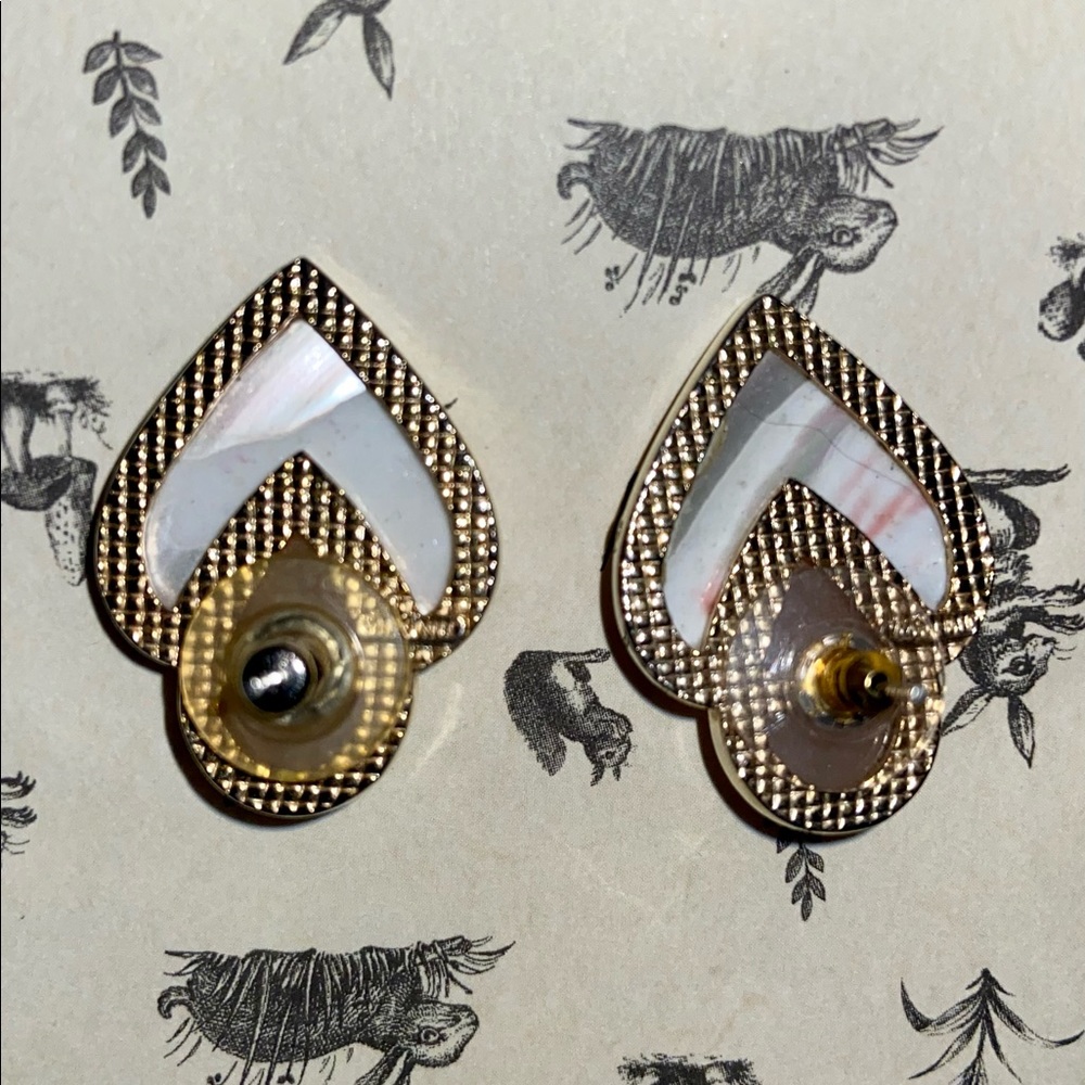 💕 Pink & White Vintage Earring Set - Picture 2 of 3